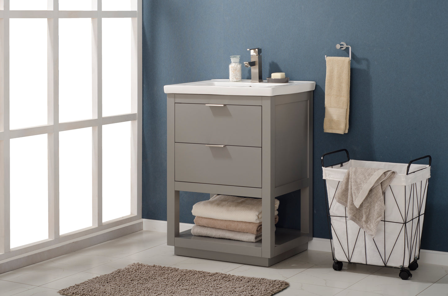 Klein 24" Single Sink Vanity In Gray