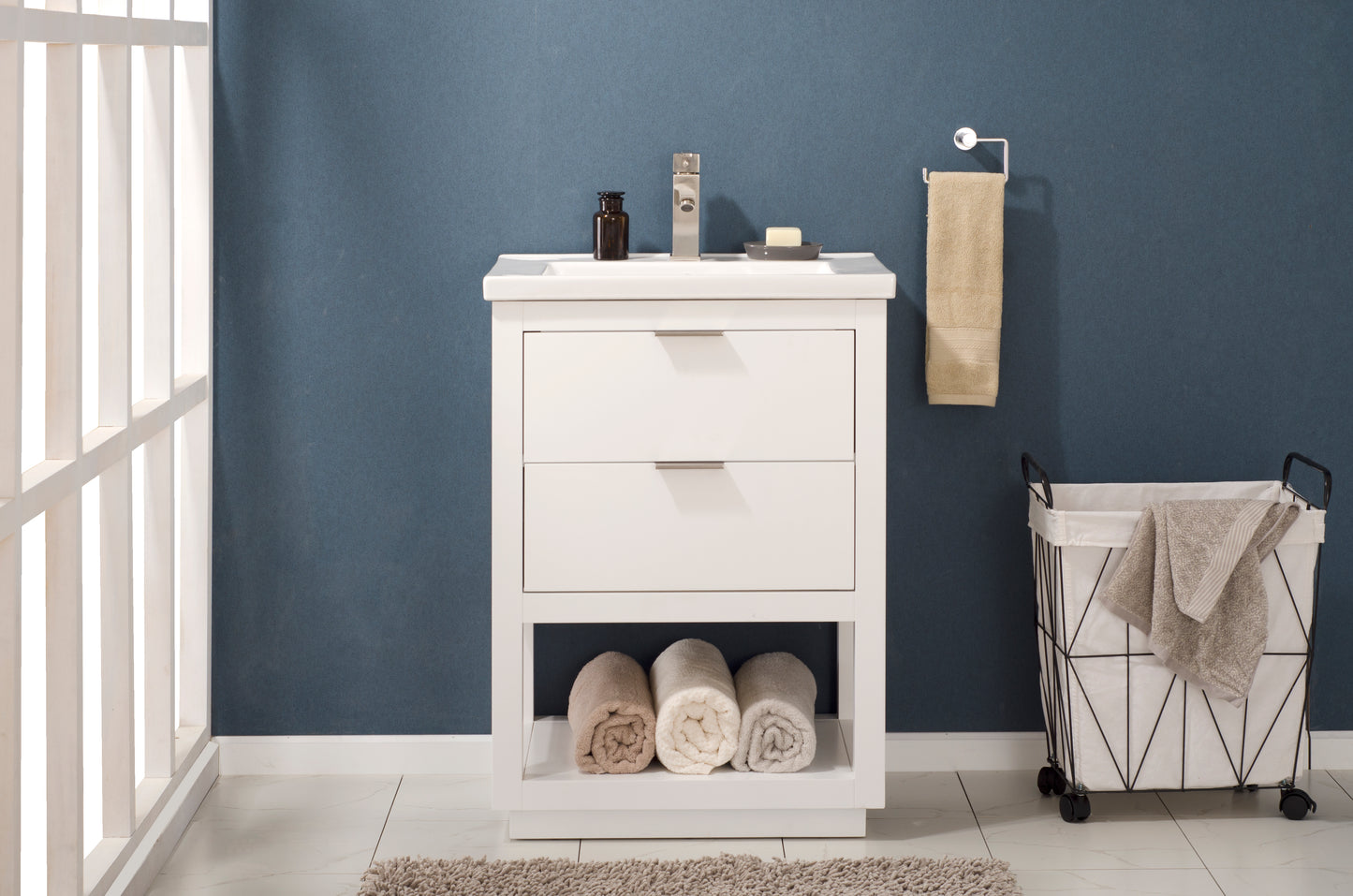 Klein 24" Single Sink Vanity In White