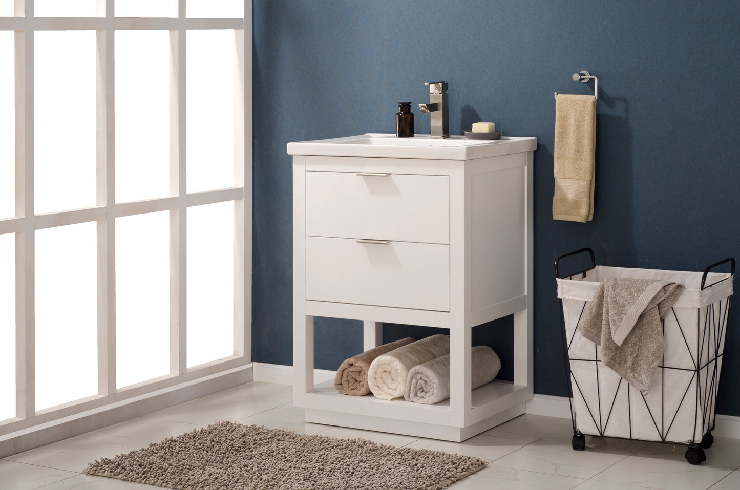 Klein 24" Single Sink Vanity In White