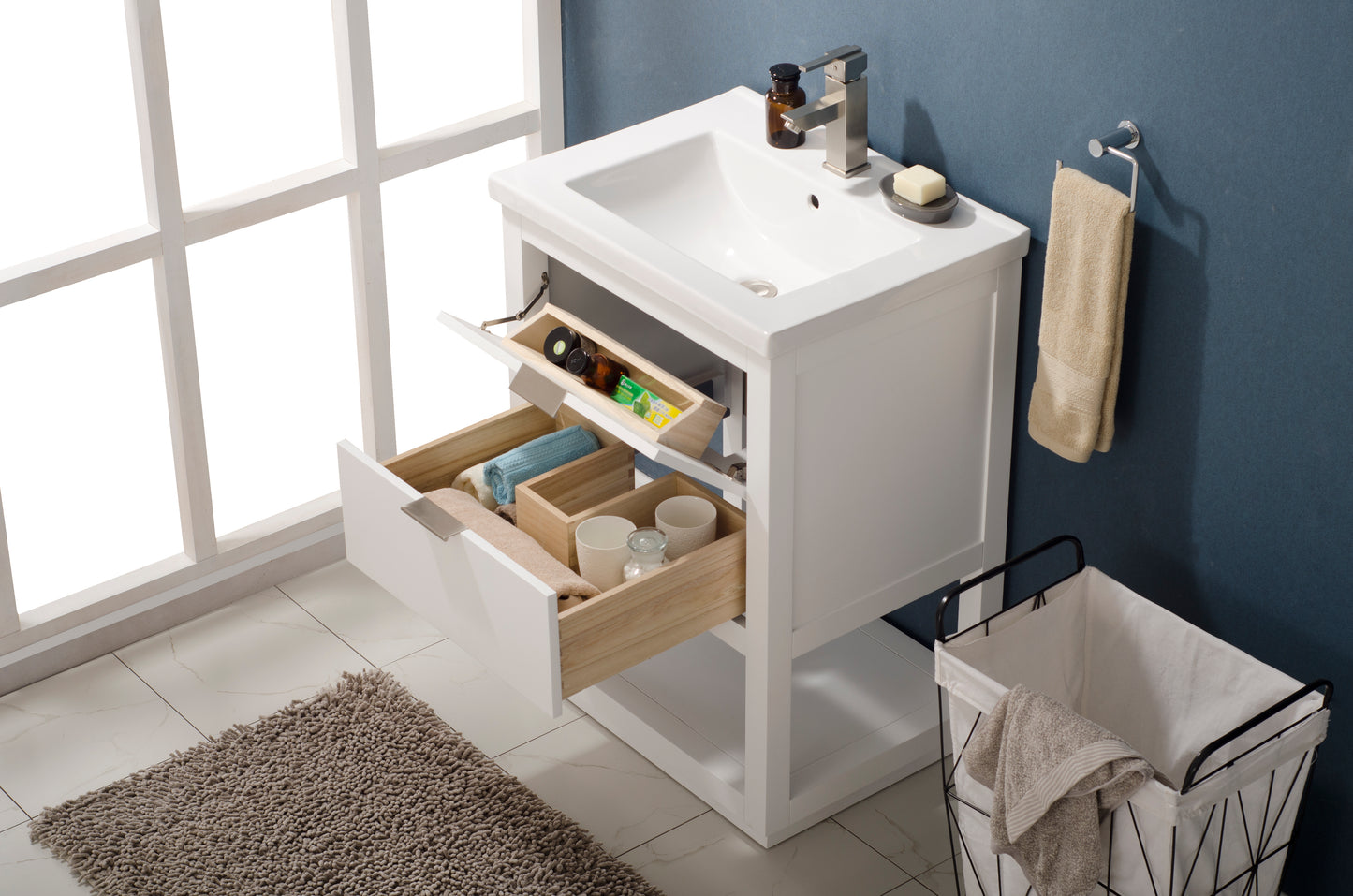 Klein 24" Single Sink Vanity In White
