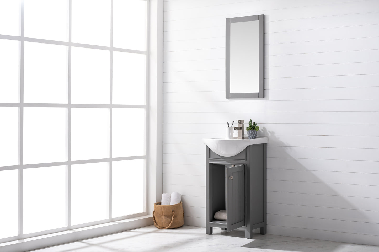 Marian 20" Single Sink Vanity In Gray