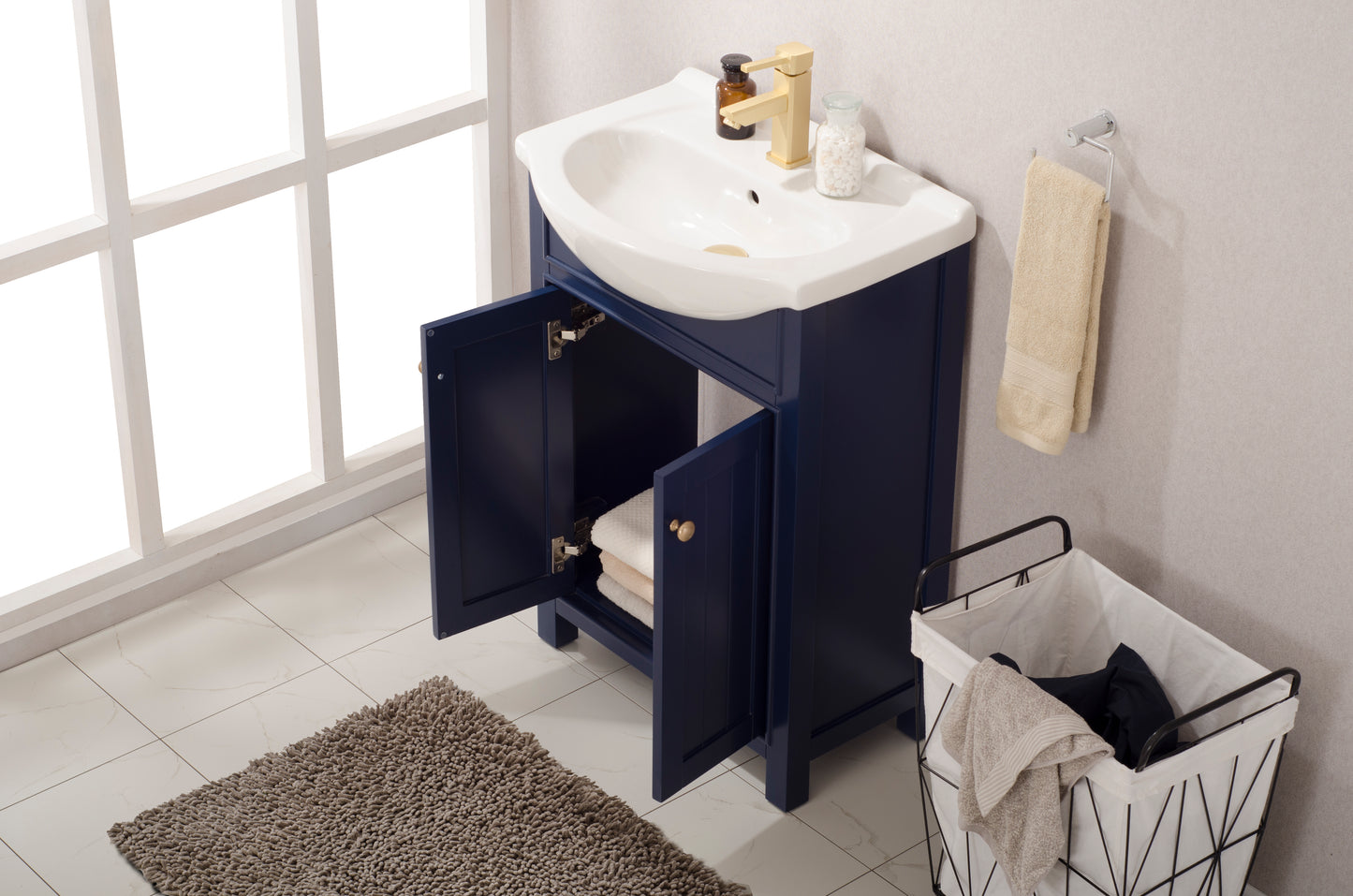 Marian 24" Single Sink Vanity In Blue