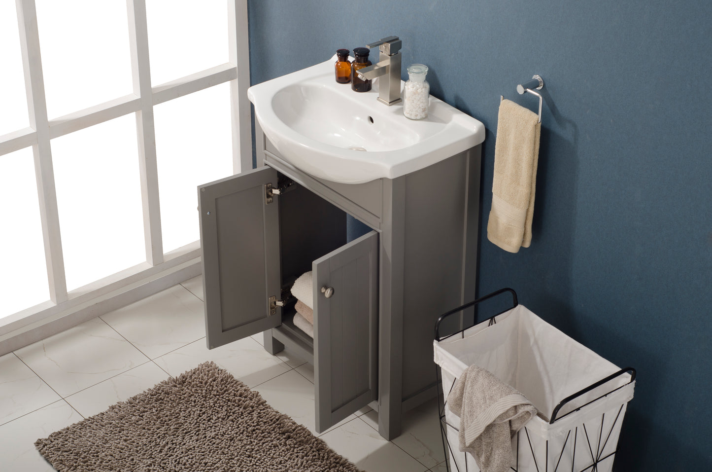 Marian 24" Single Sink Vanity In Gray
