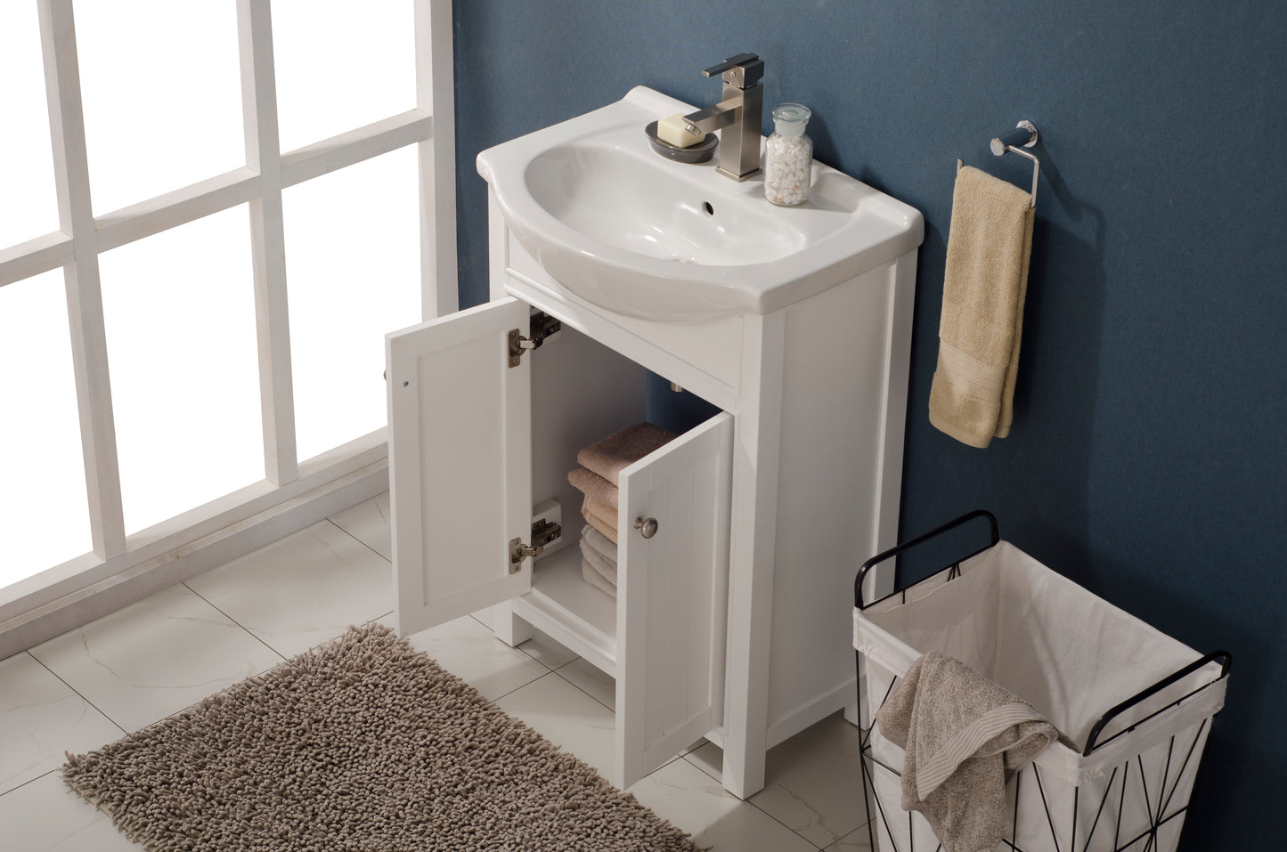 Marian 24" Single Sink Vanity In White