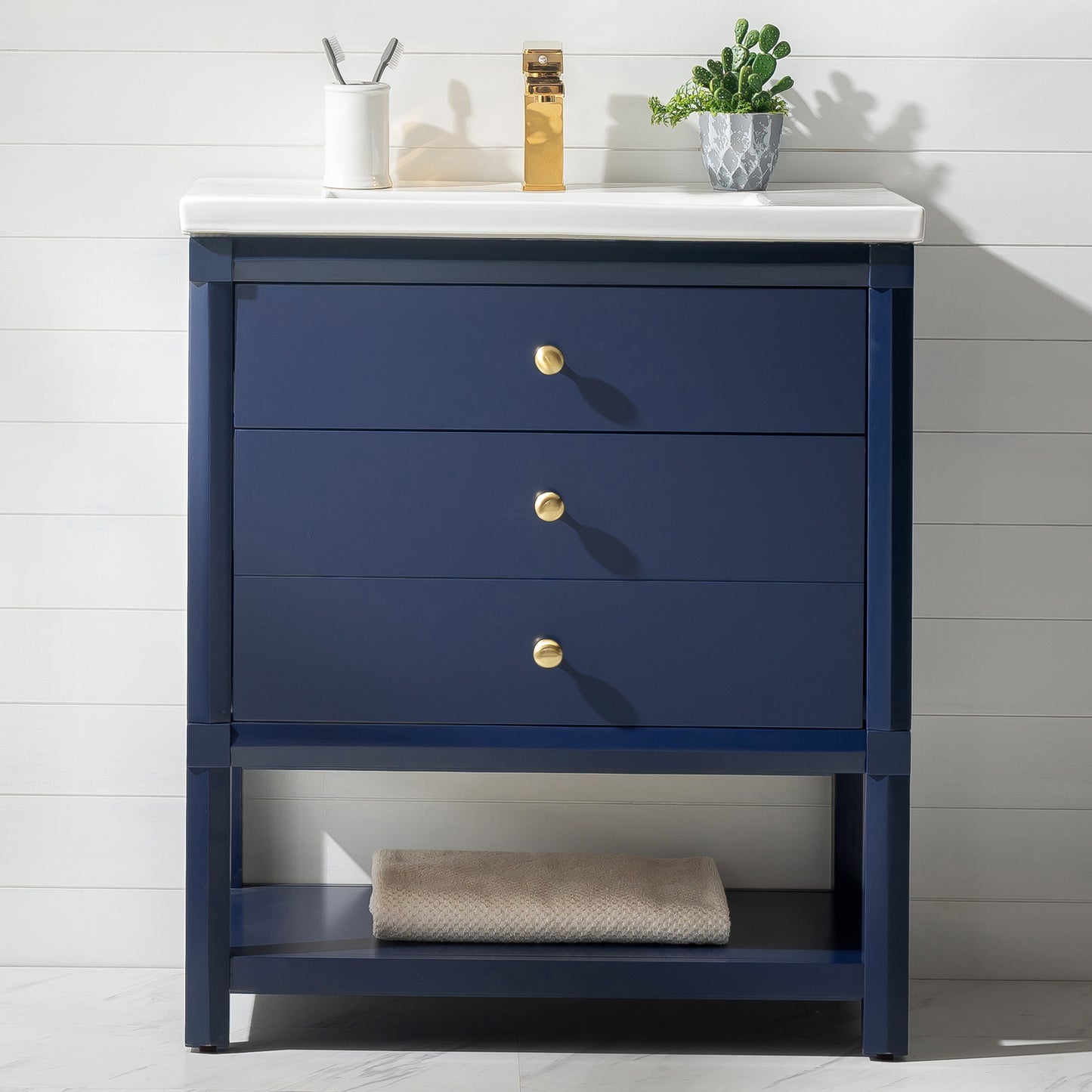 Logan 30" Single Sink Vanity In Blue