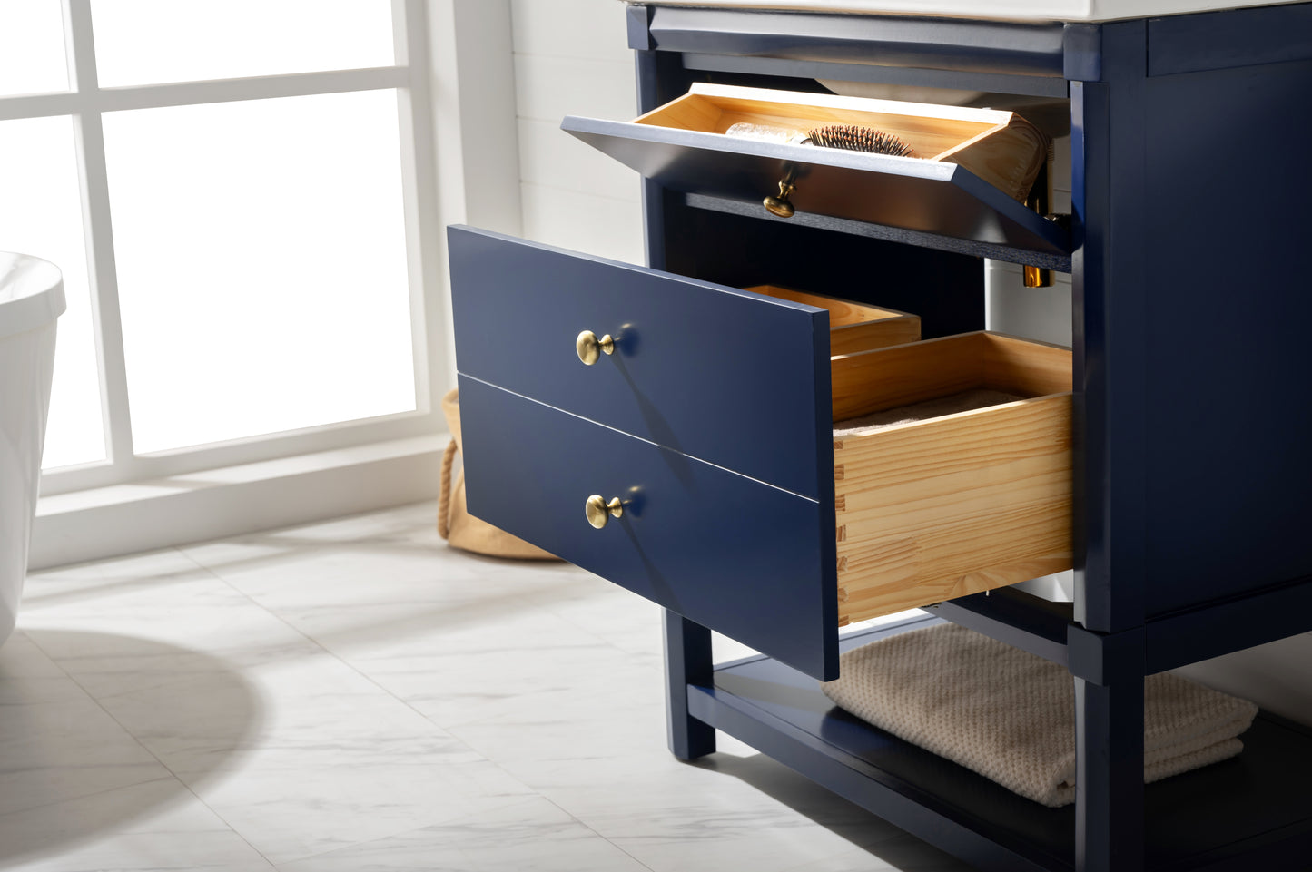 Logan 30" Single Sink Vanity In Blue