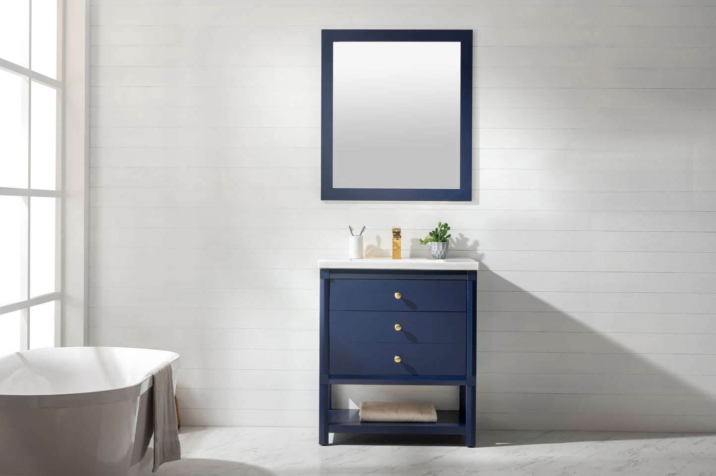 Logan 30" Single Sink Vanity In Blue