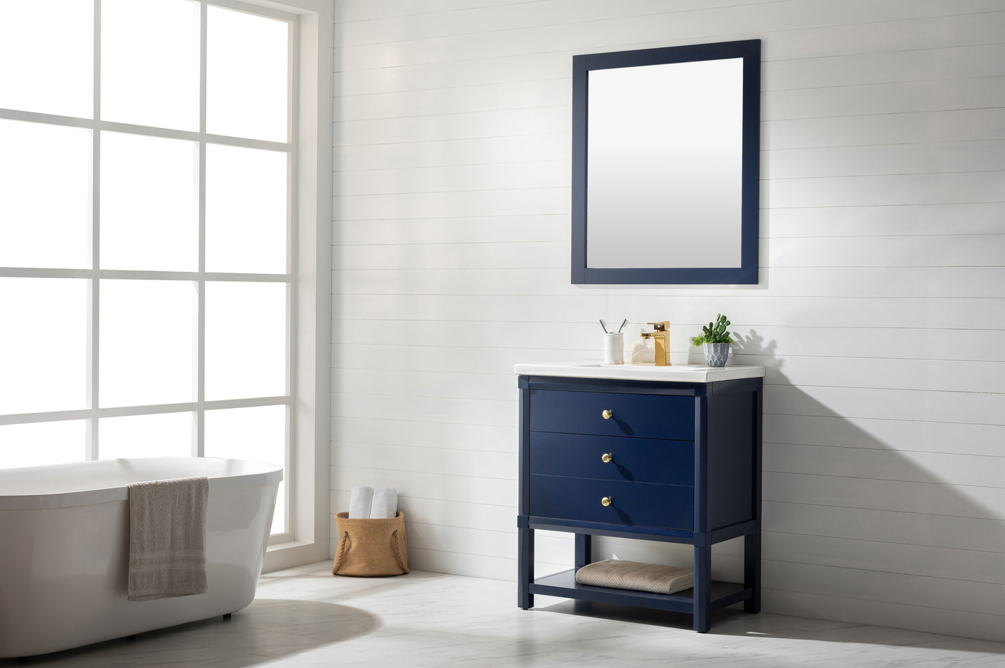 Logan 30" Single Sink Vanity In Blue