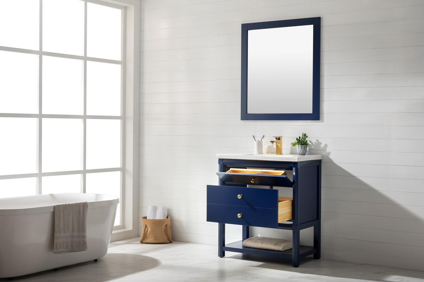 Logan 30" Single Sink Vanity In Blue