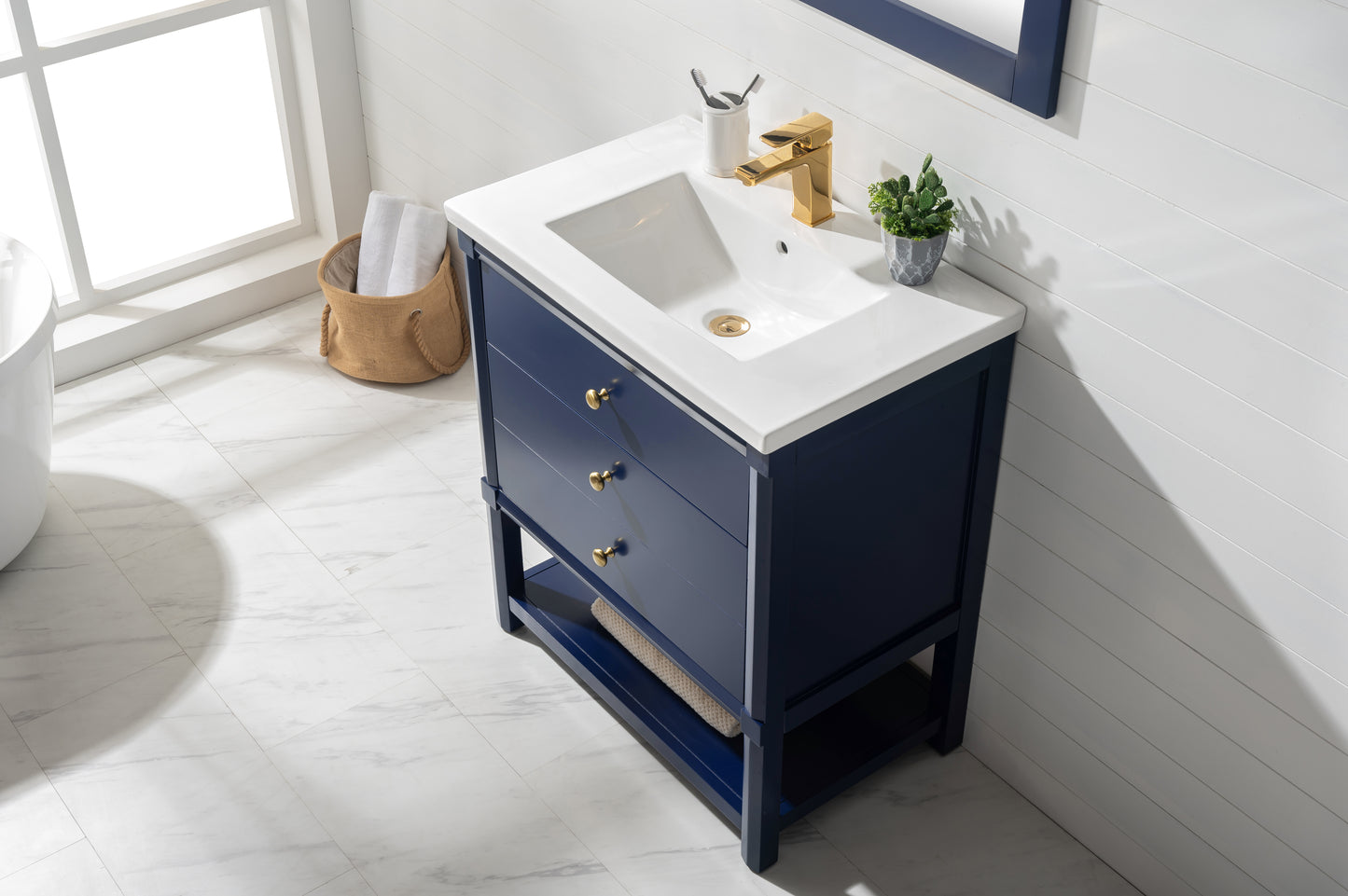 Logan 30" Single Sink Vanity In Blue