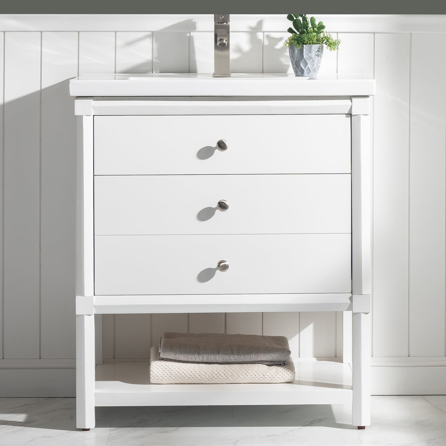Logan 30" Single Sink Vanity In White
