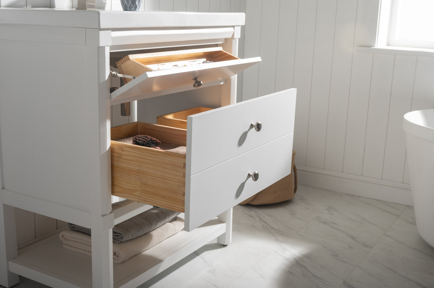 Logan 30" Single Sink Vanity In White