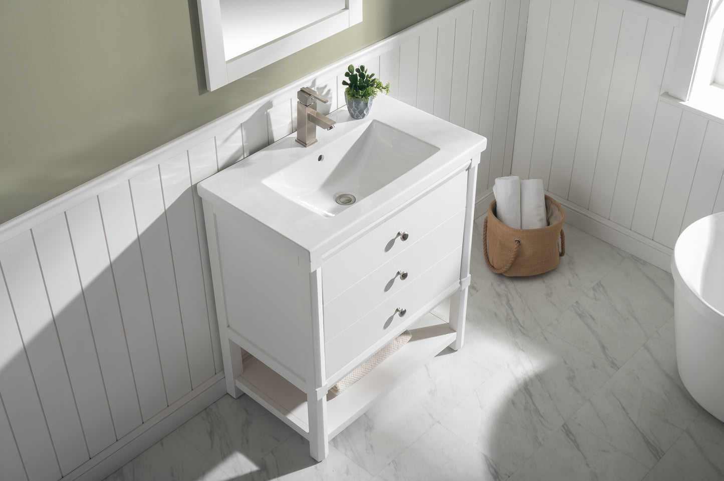 Logan 30" Single Sink Vanity In White