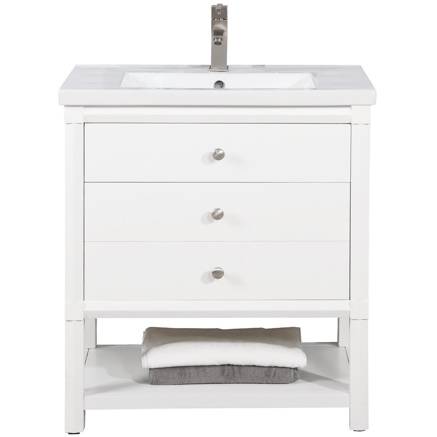 Logan 30" Single Sink Vanity In White