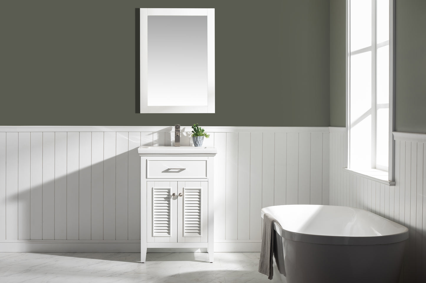 Cameron 24" Single Sink Vanity In White