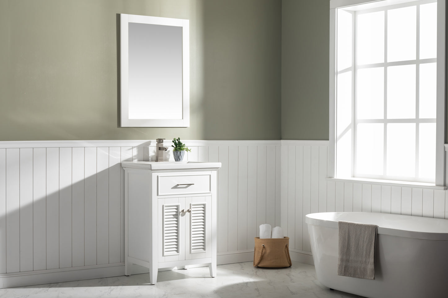 Cameron 24" Single Sink Vanity In White