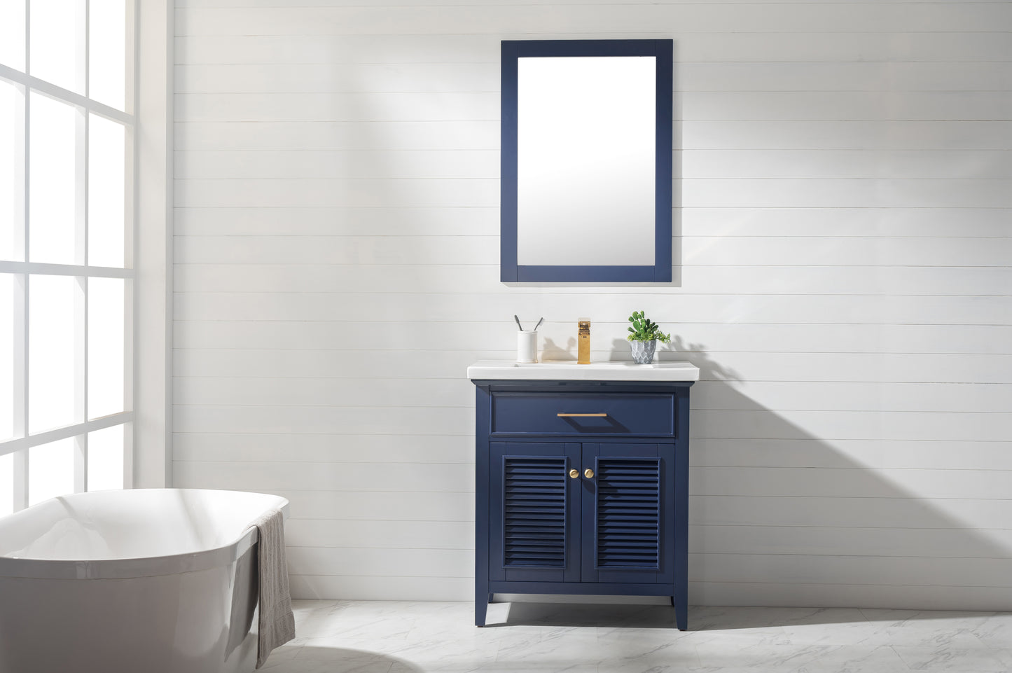 Cameron 30" Single Sink Vanity In Blue
