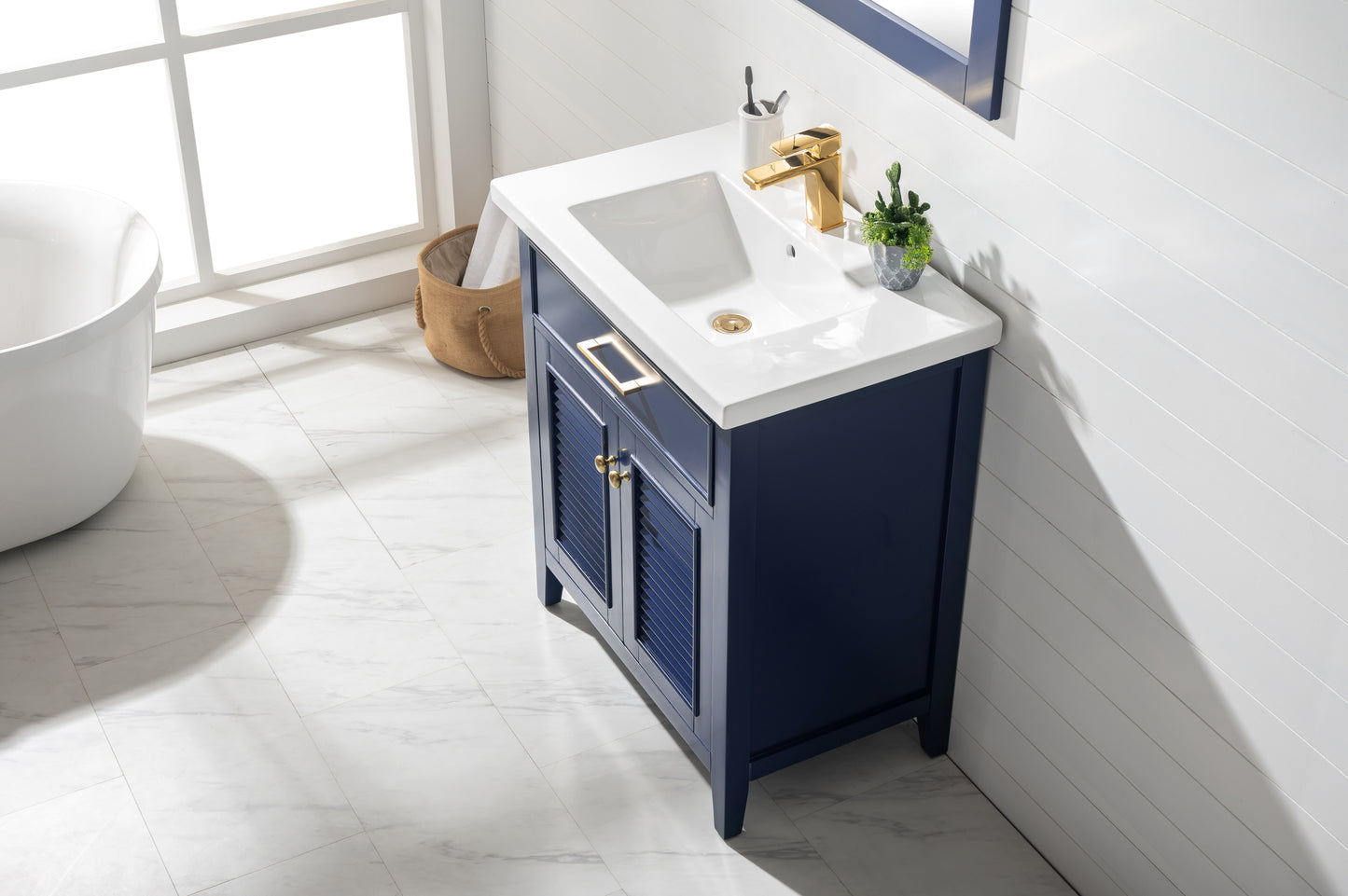 Cameron 30" Single Sink Vanity In Blue