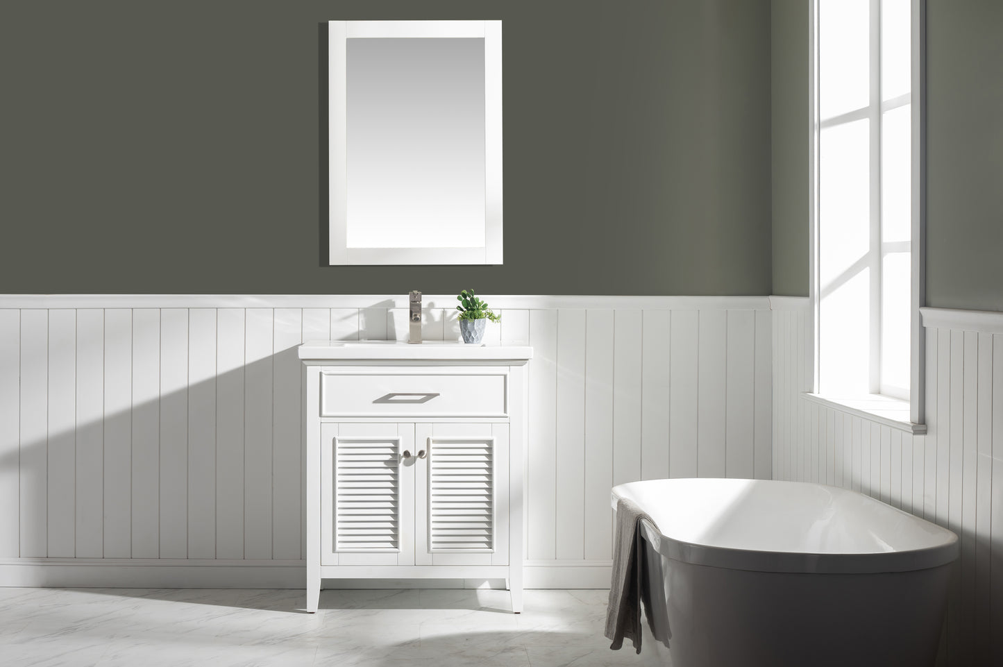 Cameron 30" Single Sink Vanity In White