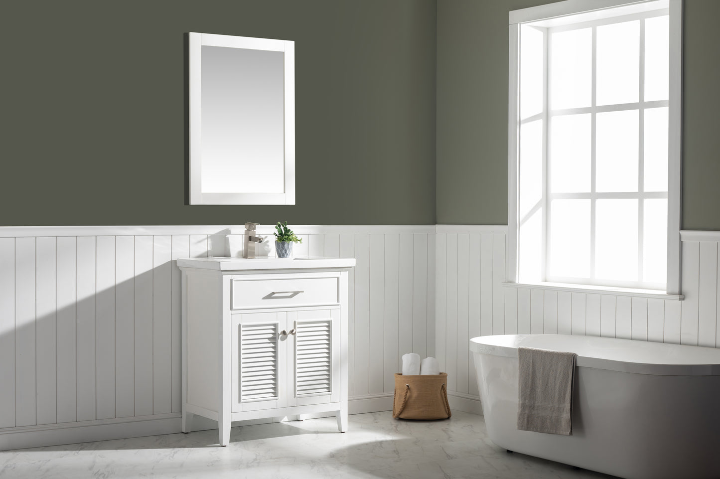 Cameron 30" Single Sink Vanity In White