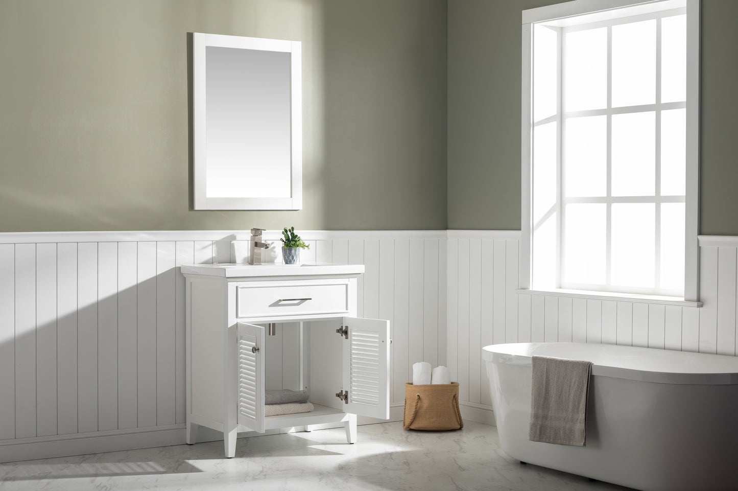 Cameron 30" Single Sink Vanity In White
