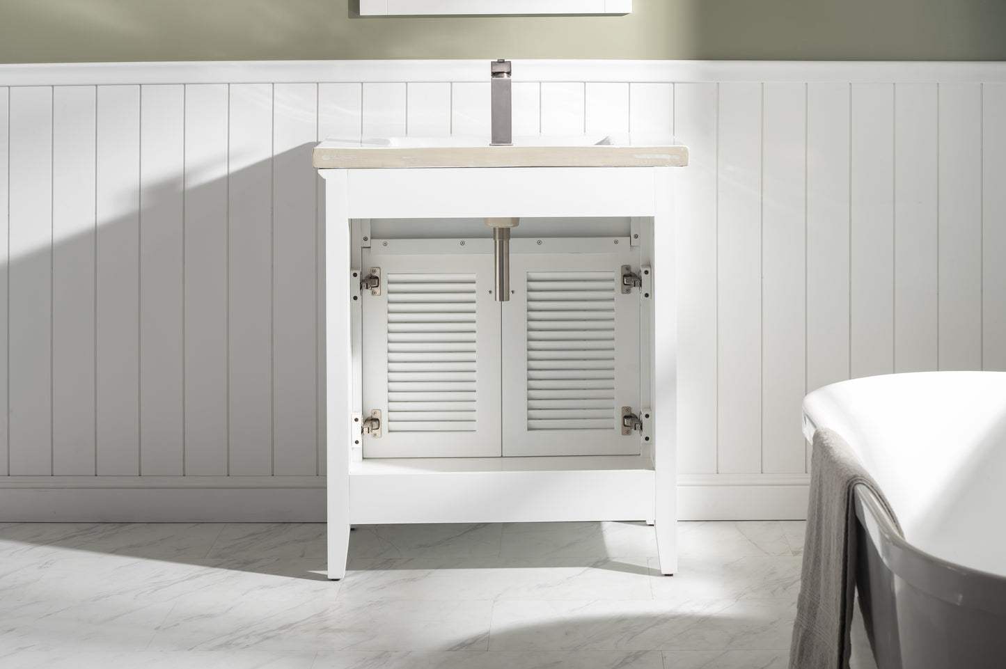 Cameron 30" Single Sink Vanity In White