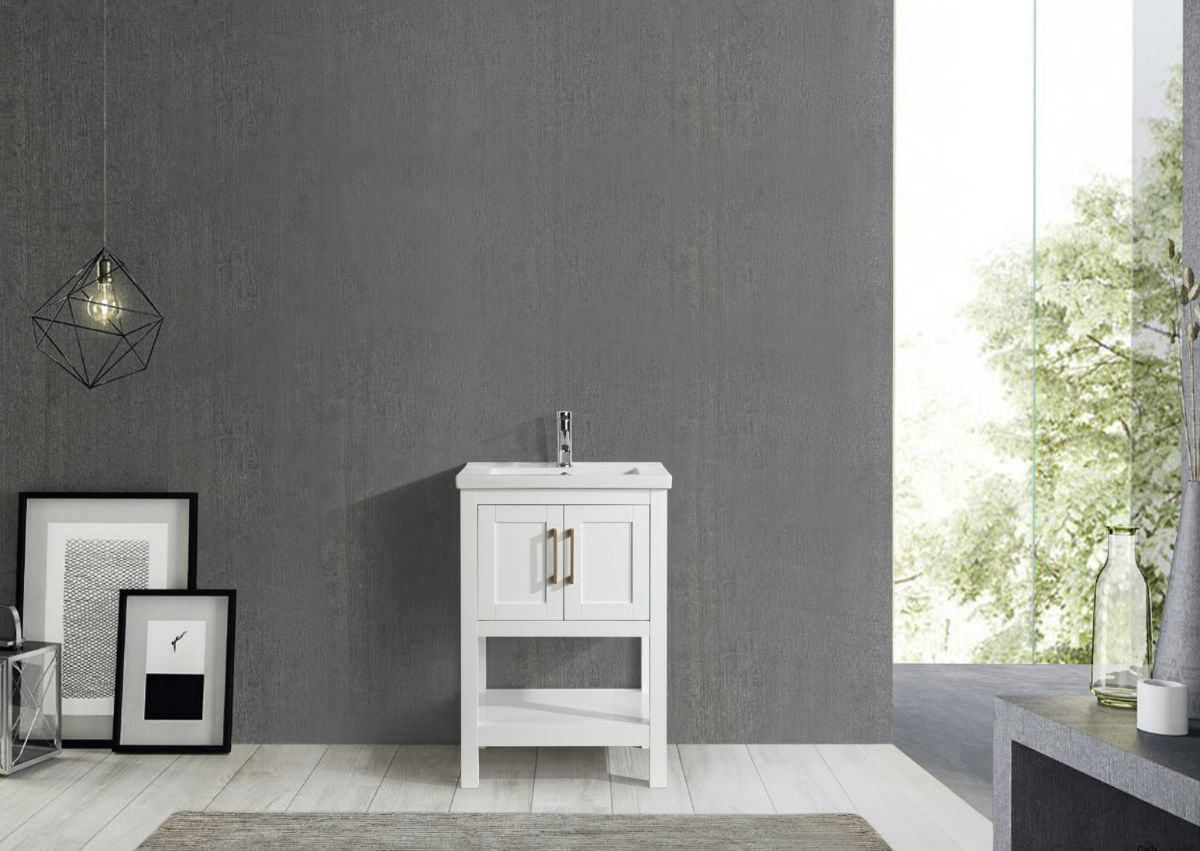 Alissa 24" Single Sink Vanity in White
