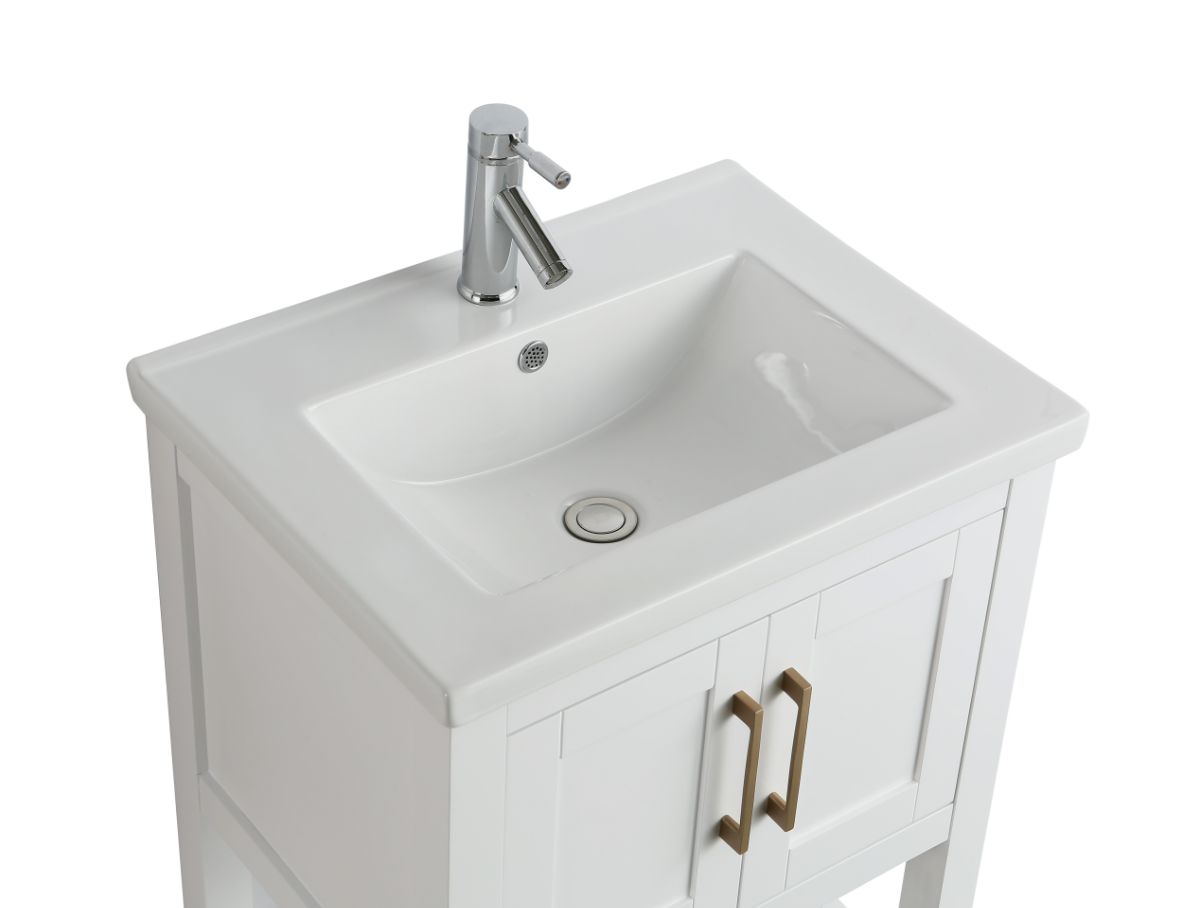 Alissa 24" Single Sink Vanity in White