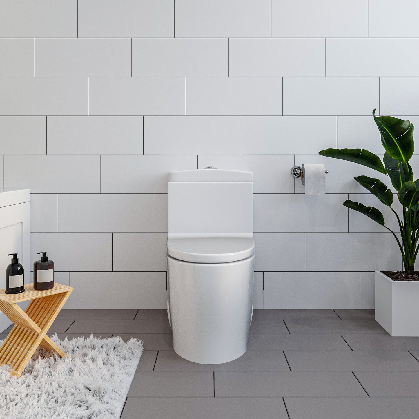 Savona Dual Flush Elongated One-Piece Toilet (Seat Included)