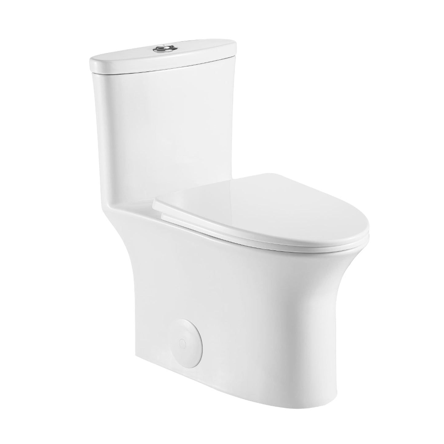 Ibiza 1.6/1.1 GPF Dual Flush Elongated One-Piece Toilet in White