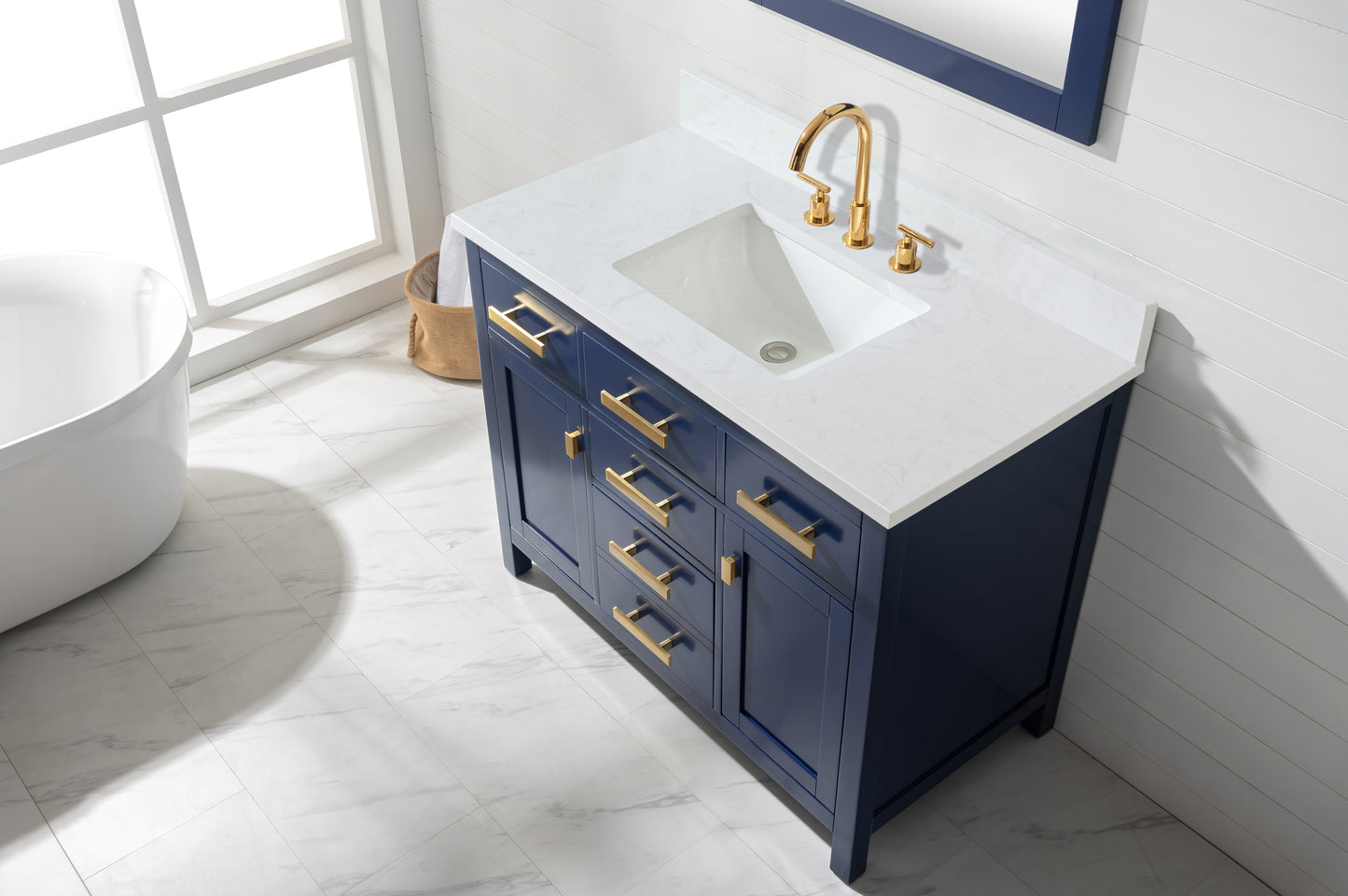 Valentino 42" Single Vanity in Blue