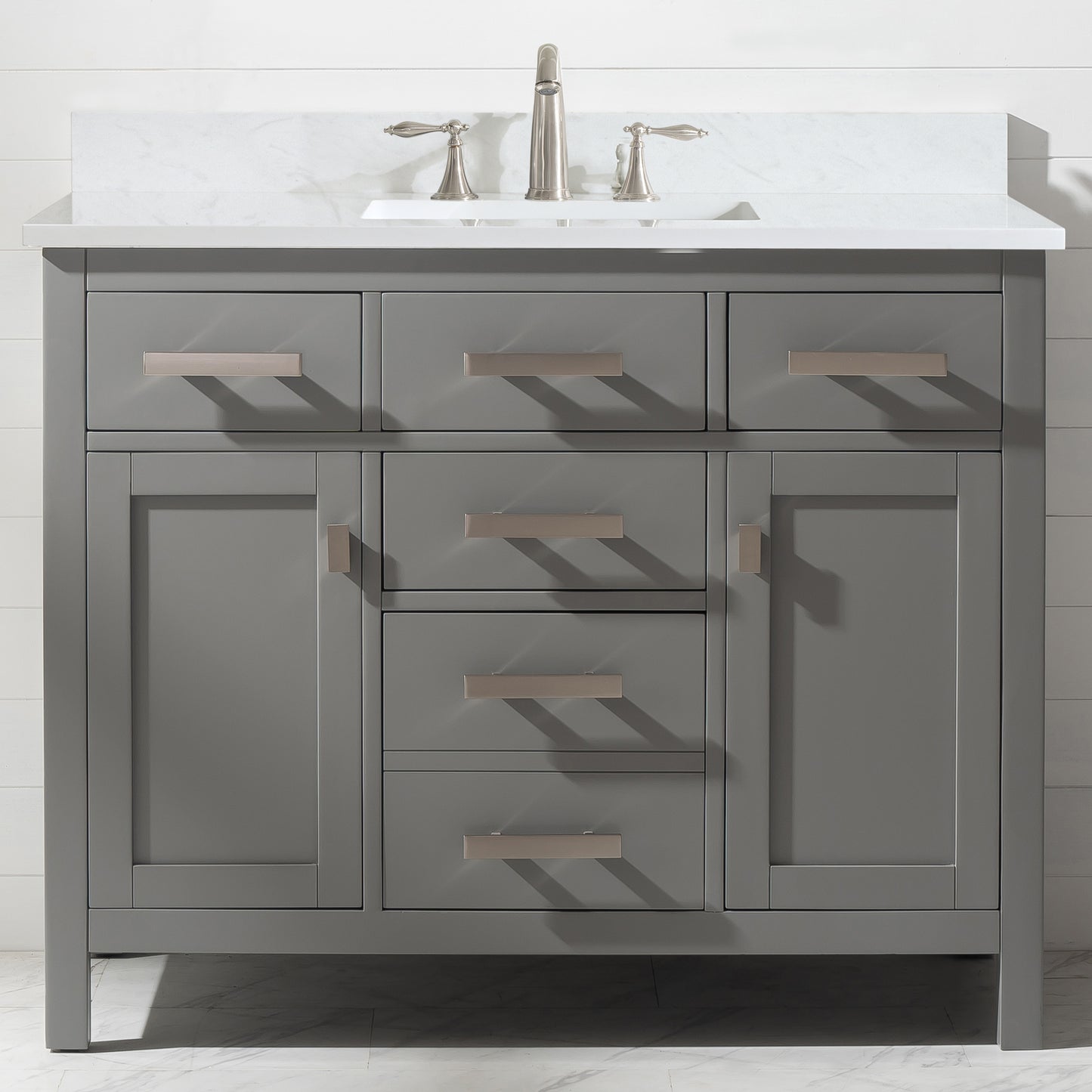 Valentino 42" Single Vanity in Gray