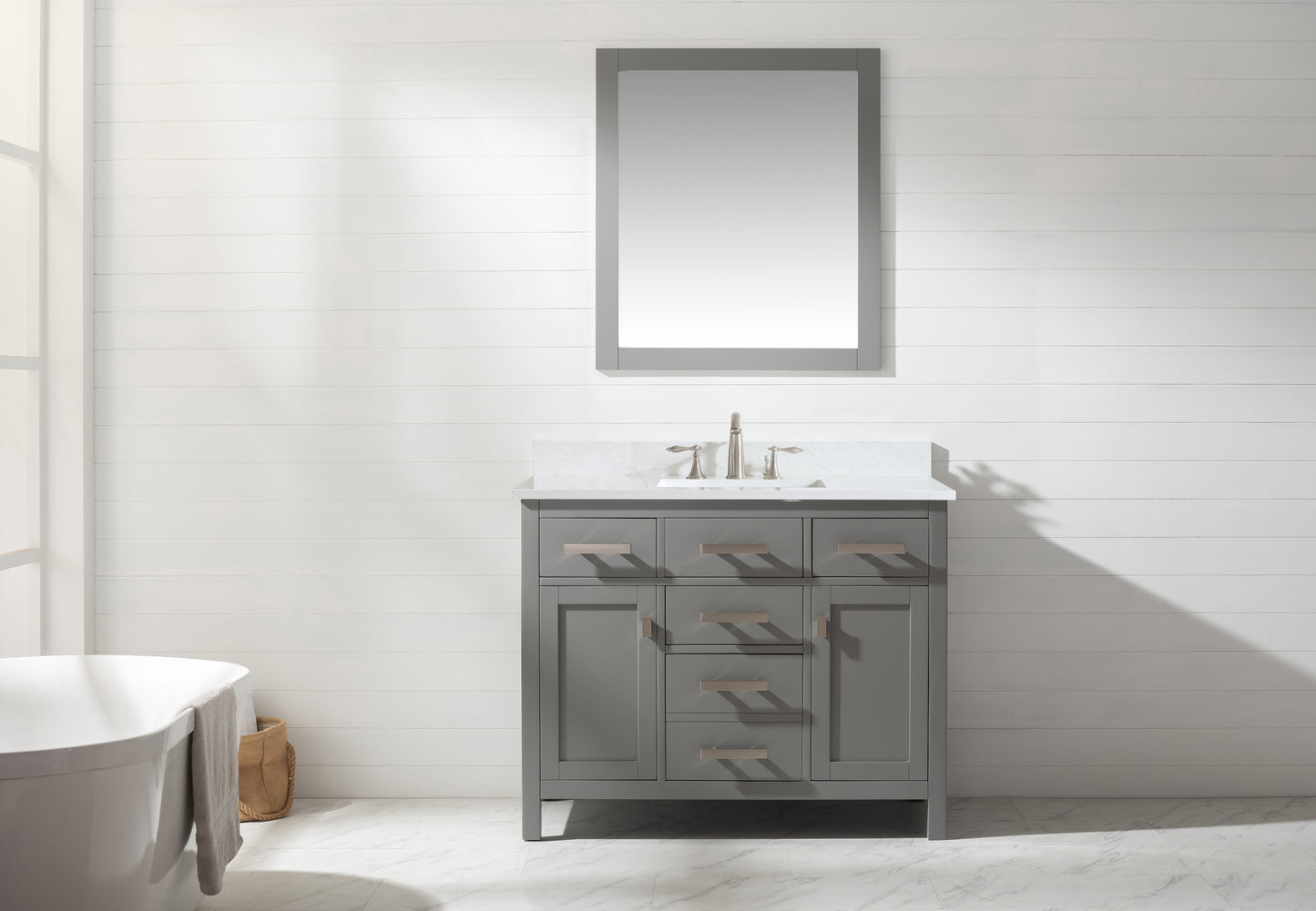 Valentino 42" Single Vanity in Gray