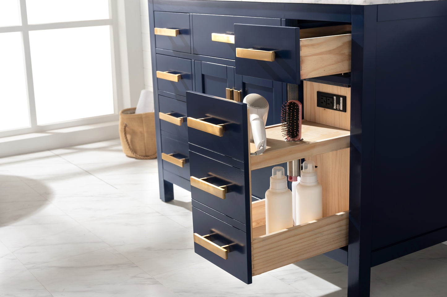 Valentino 48" Single Vanity in Blue