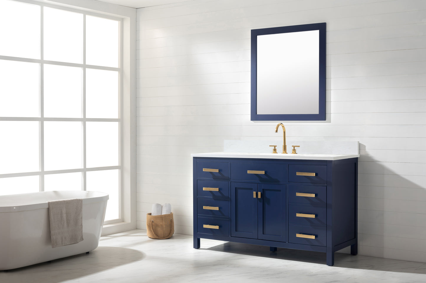 Valentino 54" Single Vanity in Blue