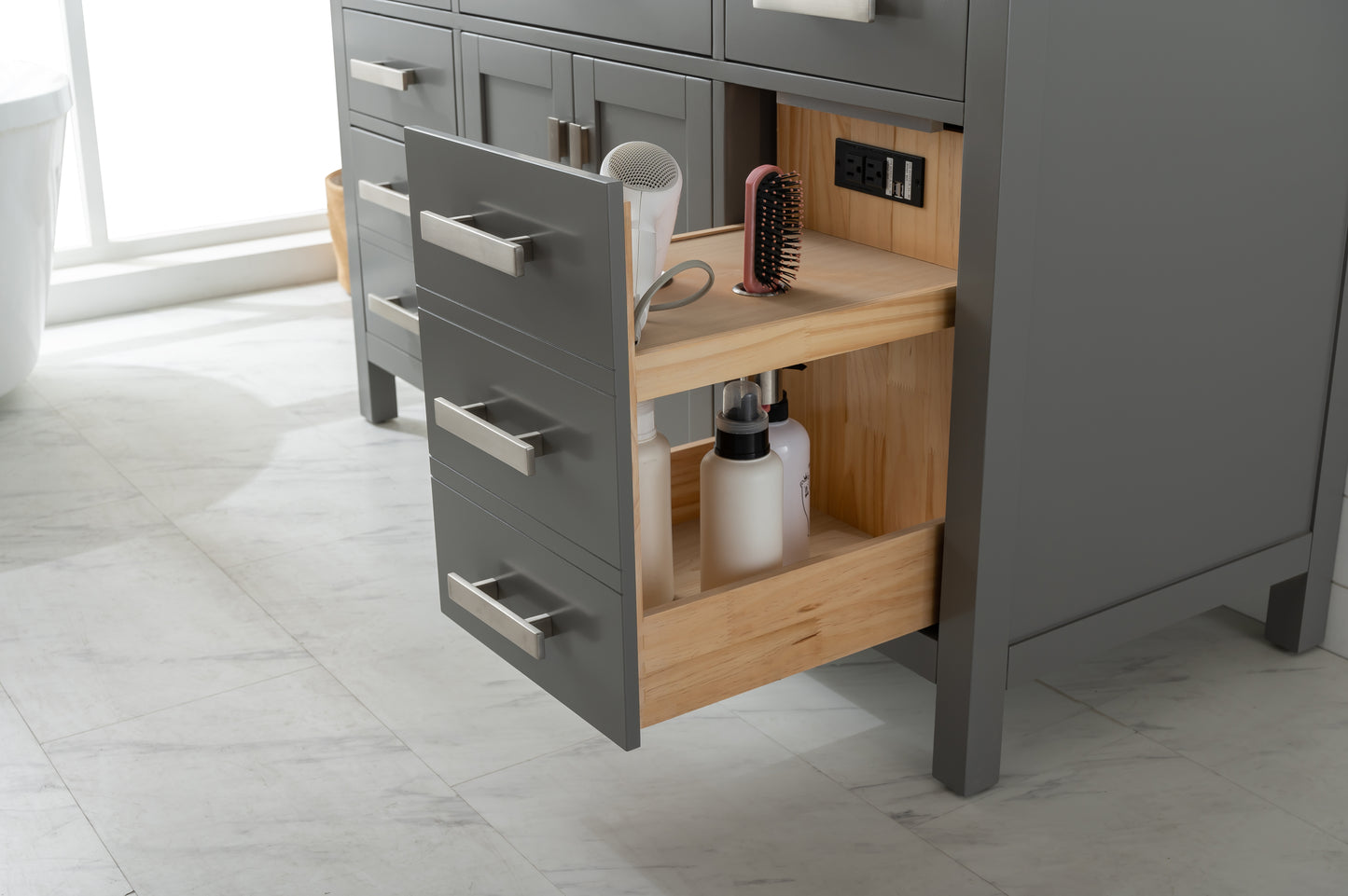 Valentino 54" Single Vanity in Gray