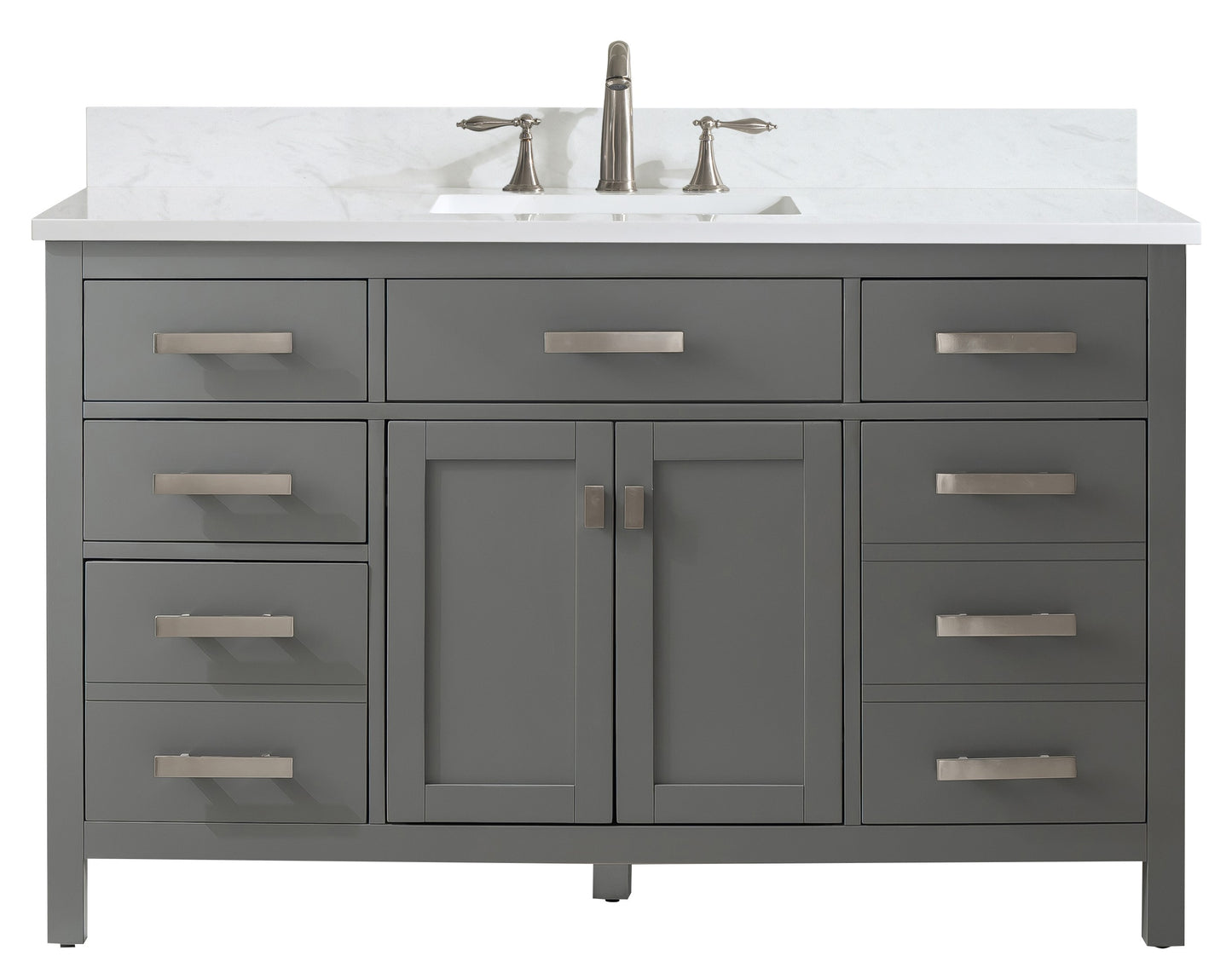 Valentino 54" Single Vanity in Gray