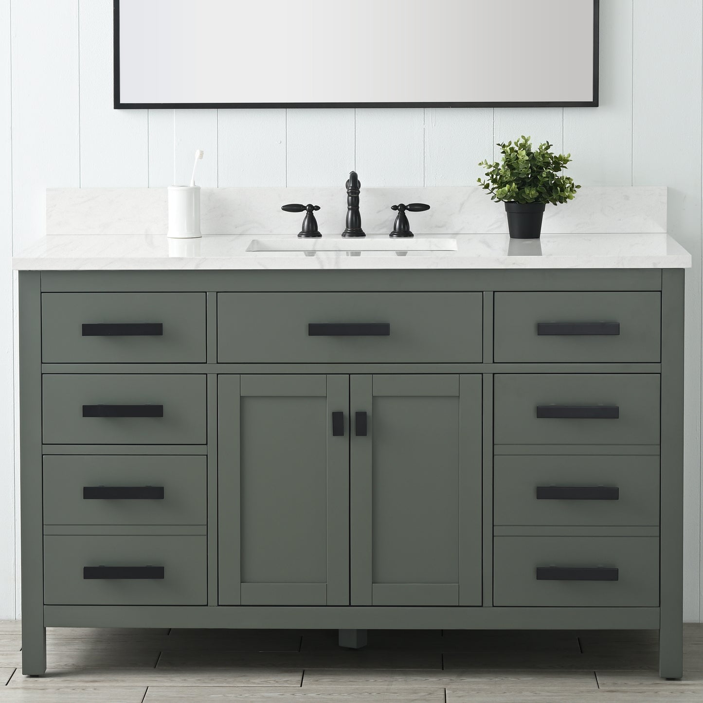 Valentino 54" Single Vanity in Verdant Green