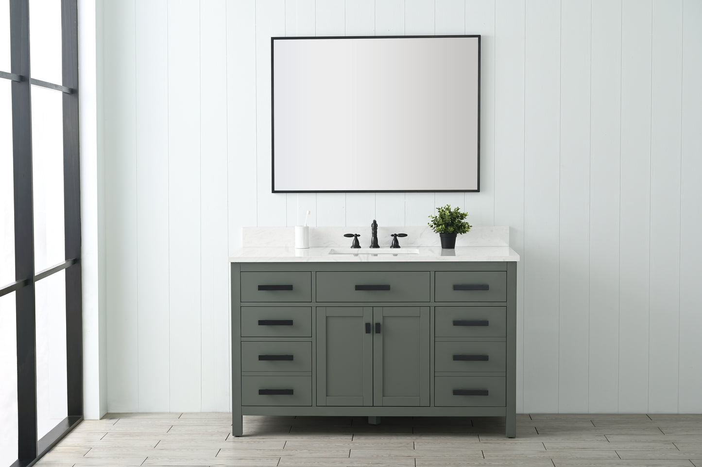 Valentino 54" Single Vanity in Verdant Green