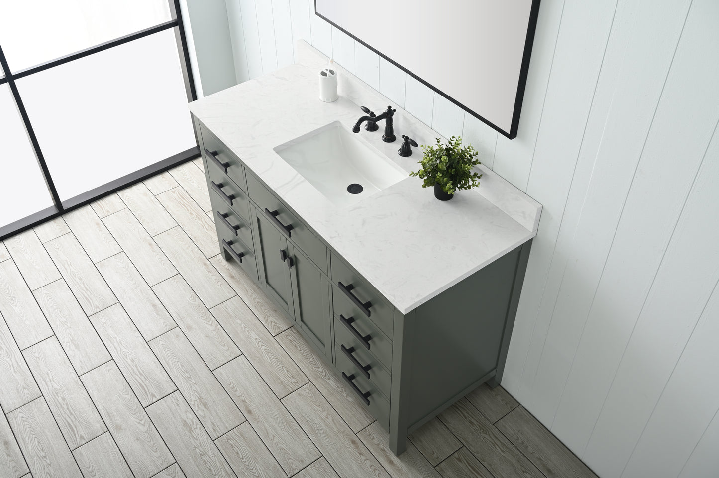 Valentino 54" Single Vanity in Verdant Green