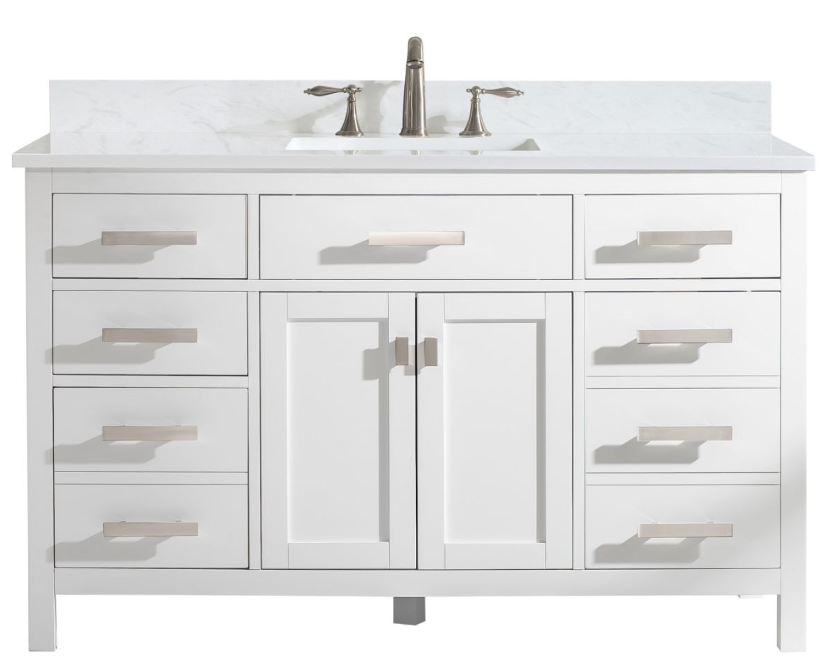 Valentino 54" Single Vanity in White
