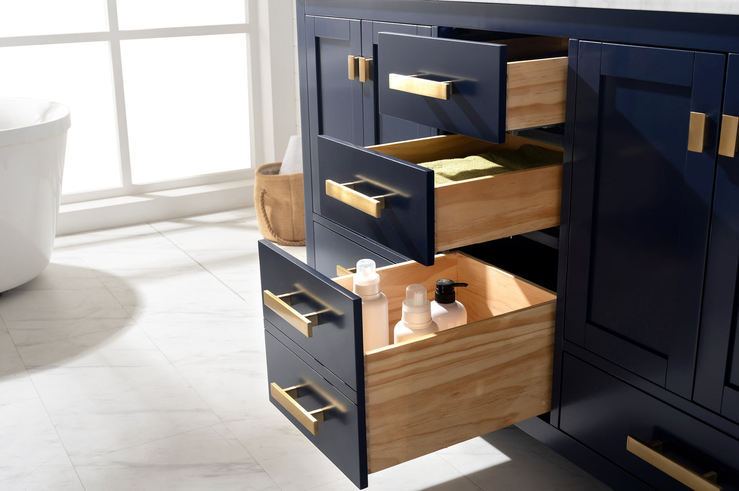 Valentino 60" Double Vanity in Blue