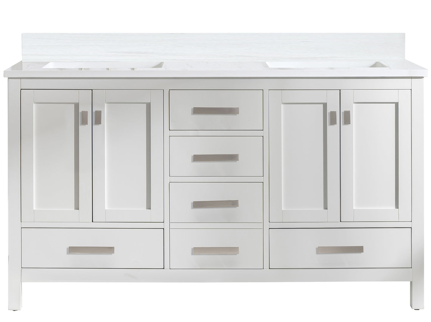 Valentino 60" Double Vanity in White