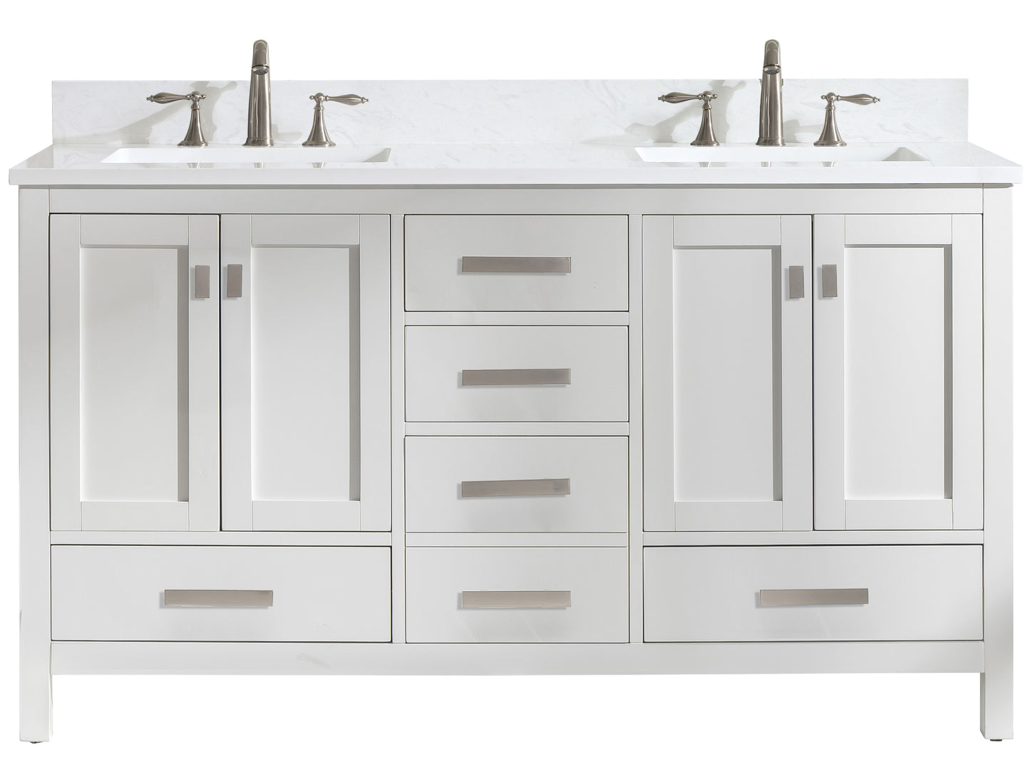 Valentino 60" Double Vanity in White