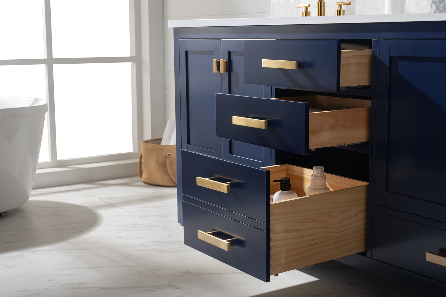 Valentino 72" Double Vanity in Blue