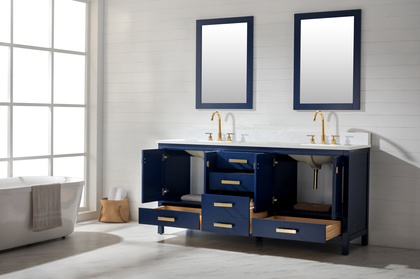 Valentino 72" Double Vanity in Blue