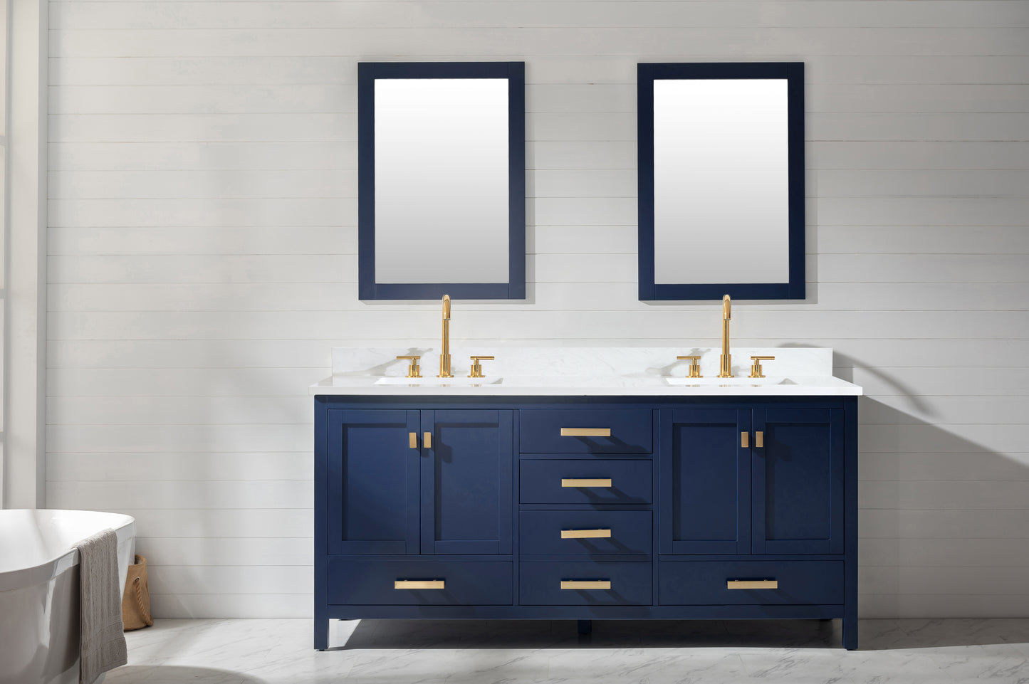 Valentino 72" Double Vanity in Blue