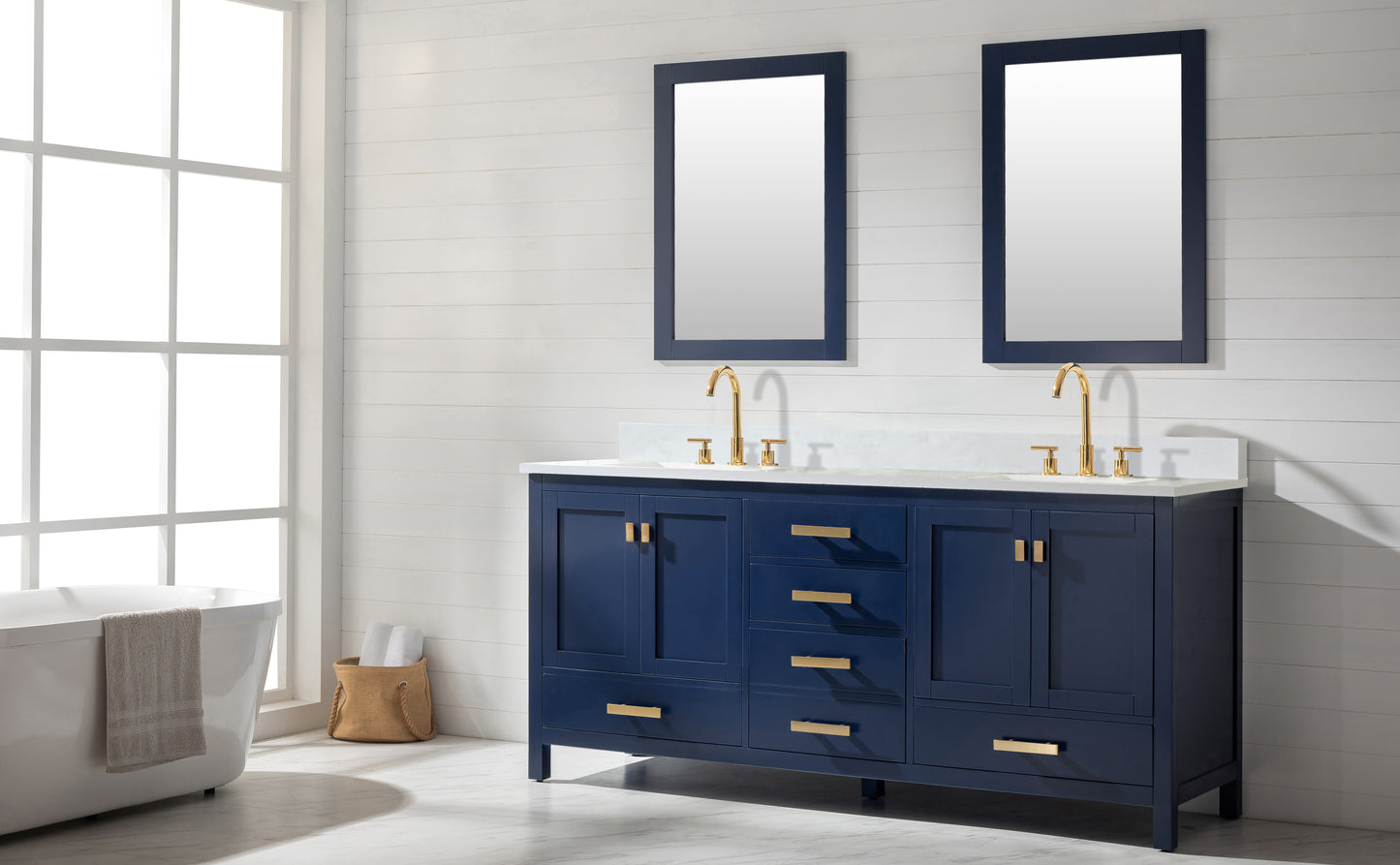Valentino 72" Double Vanity in Blue