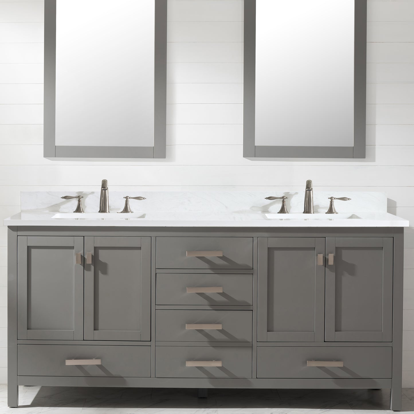 Valentino 72" Double Vanity in Gray