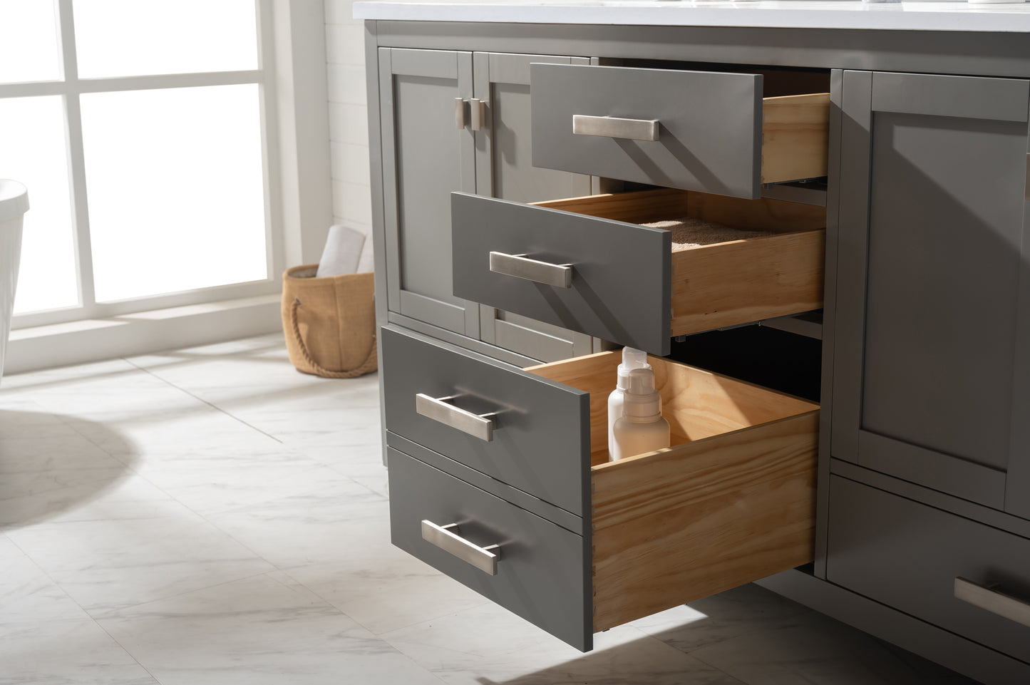 Valentino 72" Double Vanity in Gray